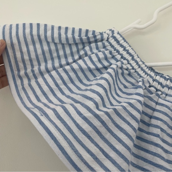 REVOLVE NWT Line & Dot Blue Stripe Lea Dress Off The Shoulder Ruffle Size XS - Picture 7 of 13